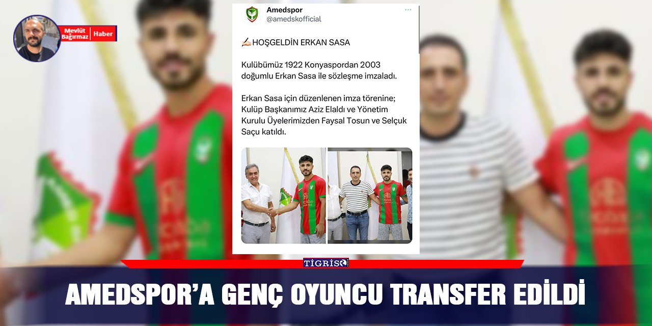 Amedspor’a genç oyuncu transfer edildi