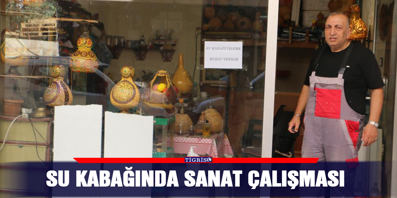 Su kabağında sanat çalışması