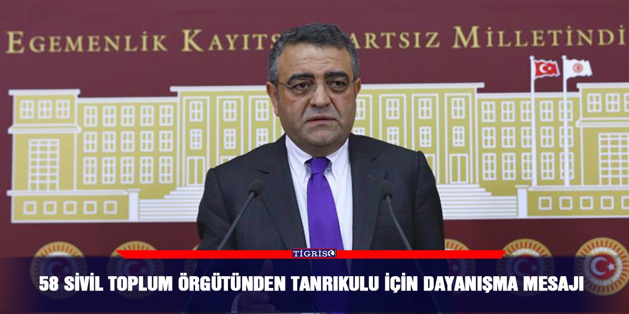 58 sivil toplum örgütünden Tanrıkulu için dayanışma mesajı