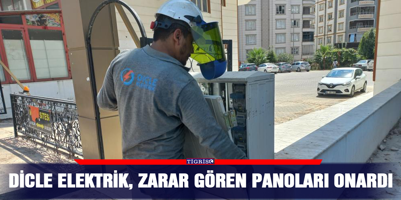 Dicle Elektrik, zarar gören panoları onardı
