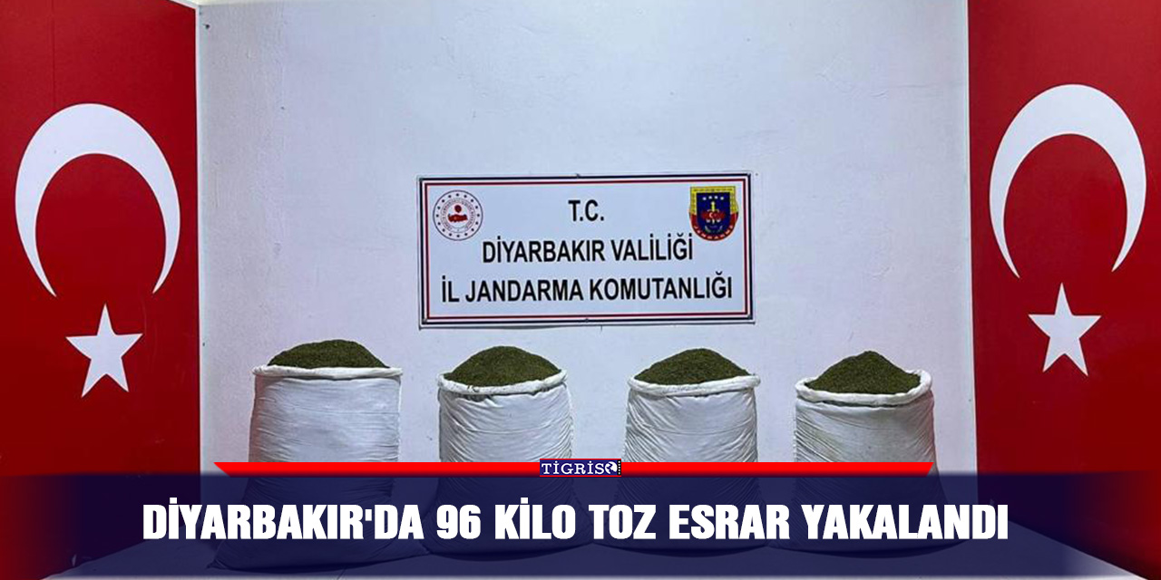 Diyarbakır'da 96 kilo toz esrar yakalandı