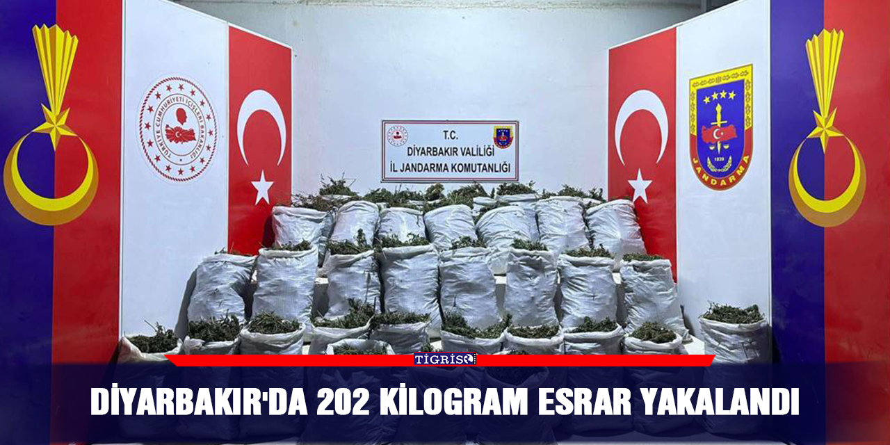 Diyarbakır'da 202 kilogram esrar yakalandı