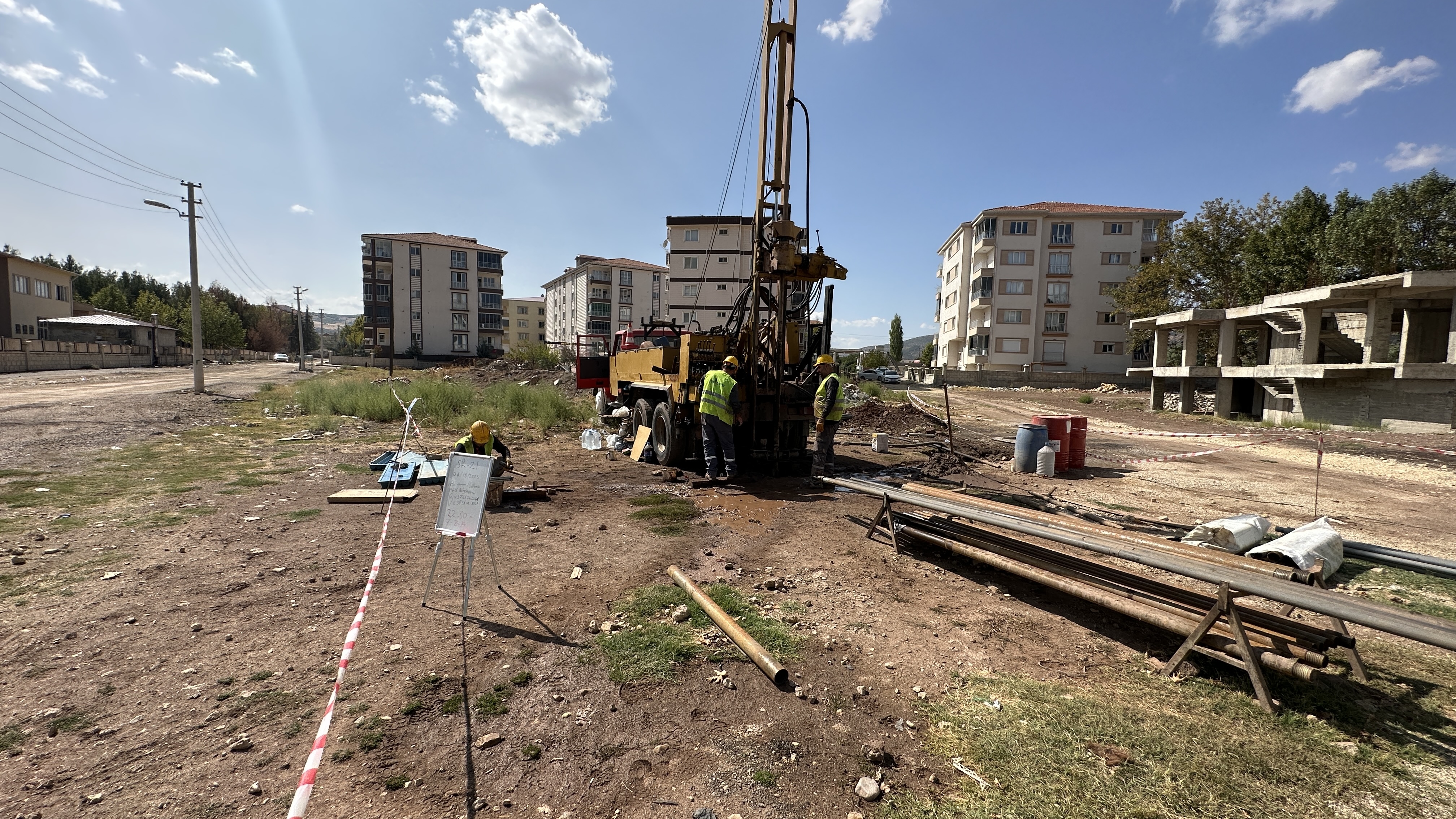 Gölbaşı'nda zemin etüt çalışması