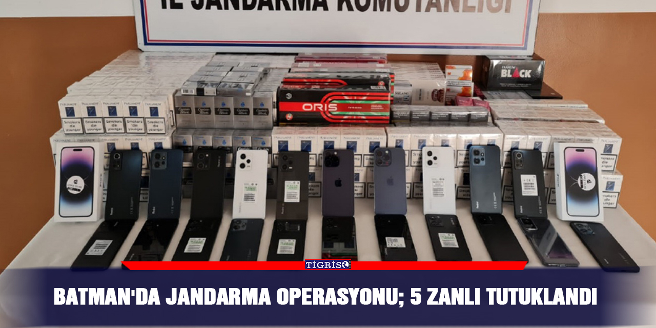 Batman'da jandarma operasyonu; 5 zanlı tutuklandı