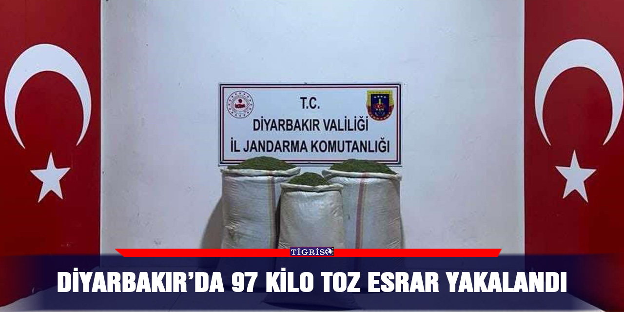 Diyarbakır’da 97 kilo toz esrar yakalandı