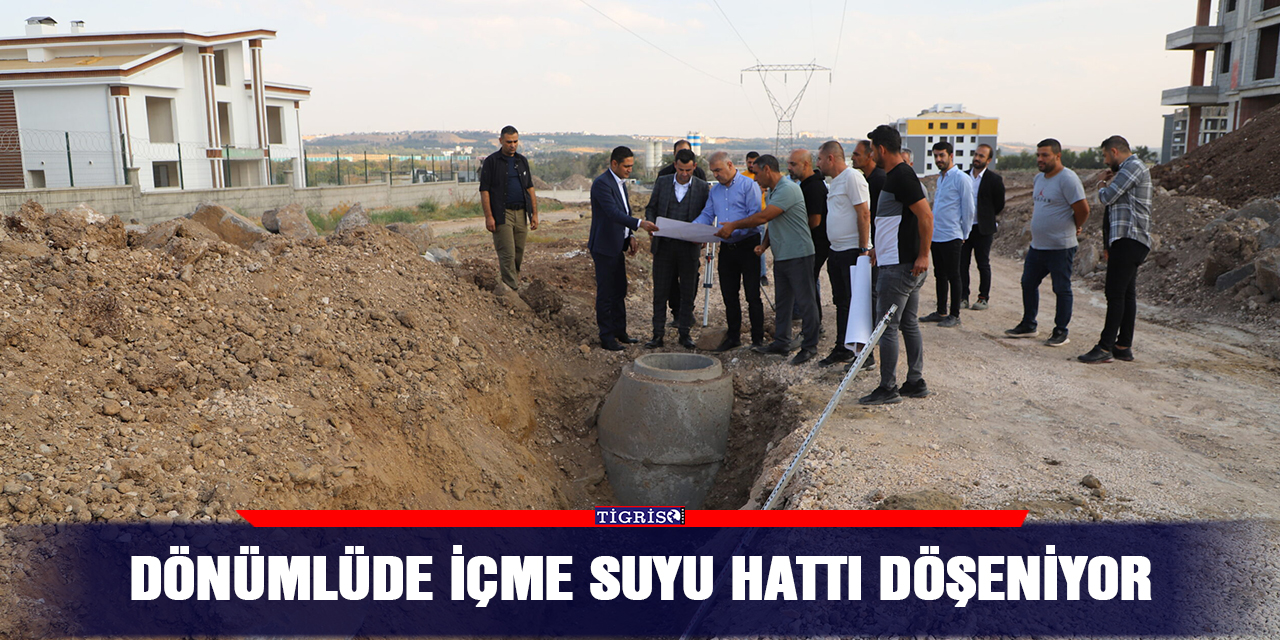 Dönümlüde içme suyu hattı döşeniyor