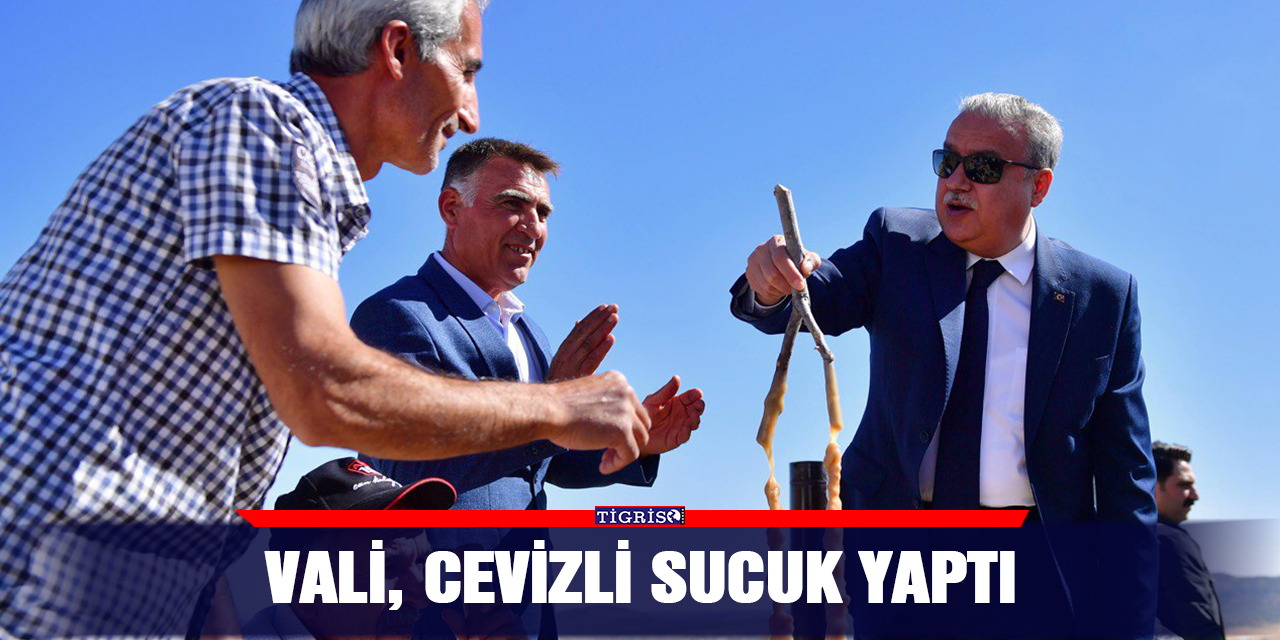 Vali, cevizli sucuk yaptı