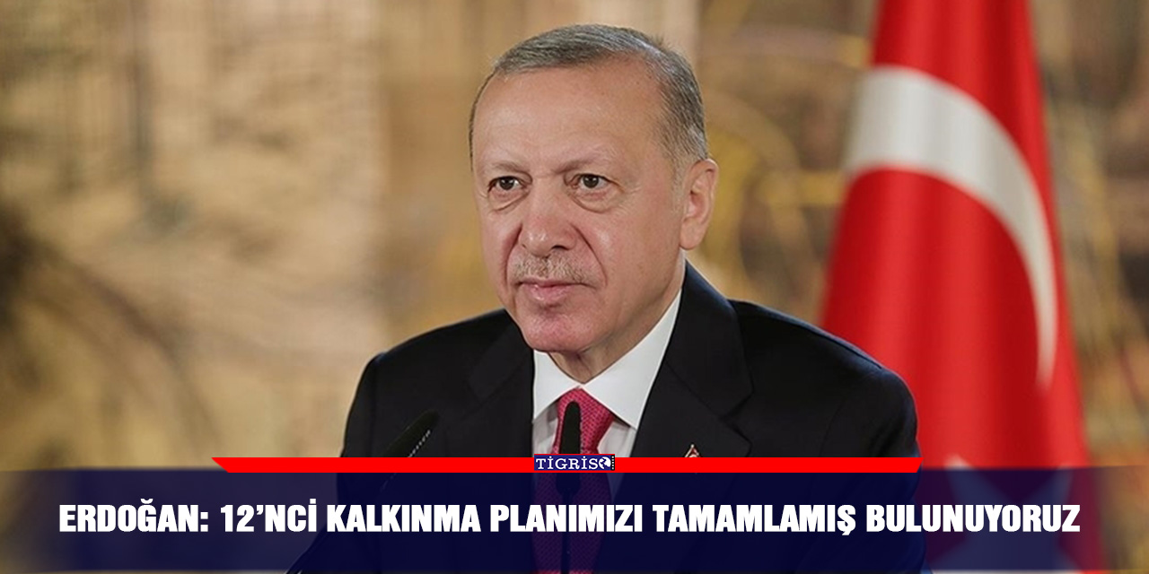 Erdoğan: 12’nci Kalkınma Planımızı tamamlamış bulunuyoruz