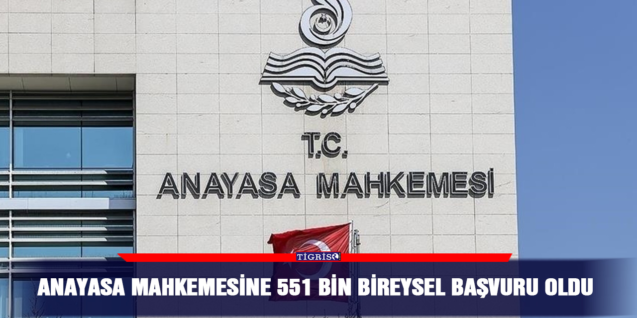 Anayasa mahkemesine 551 bin bireysel başvuru oldu