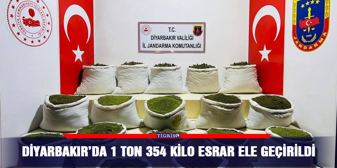 Diyarbakır’da 1 ton 354 kilo esrar ele geçirildi