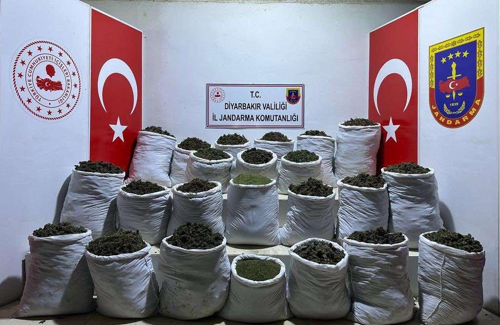 Diyarbakır’da 435 kilo esrar ve 632 bin 120 kök esrar bitkisi ele geçirildi