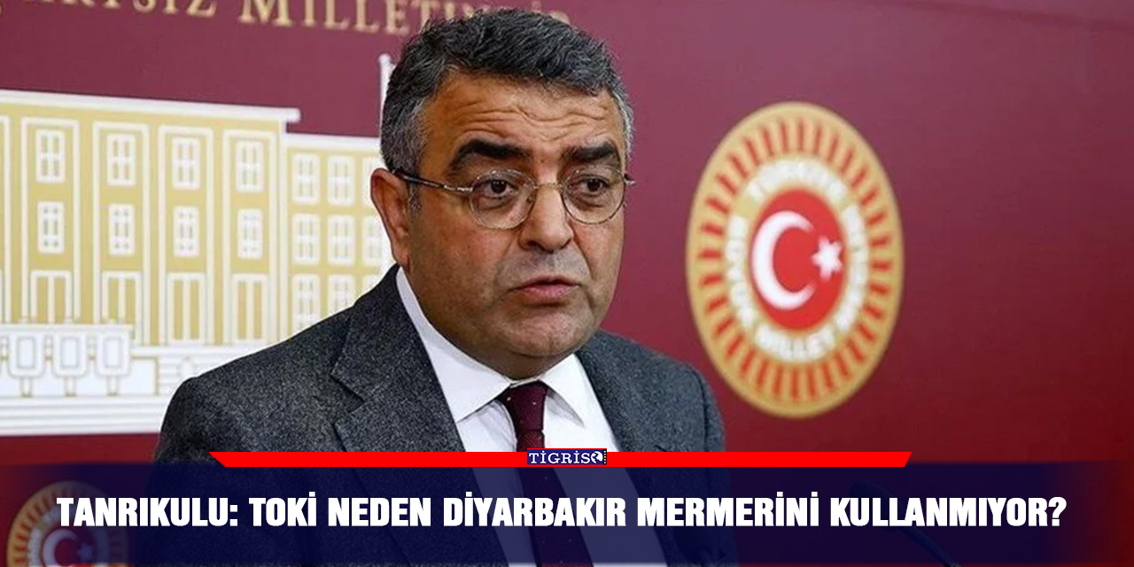 Tanrıkulu: TOKİ neden Diyarbakır mermerini kullanmıyor?