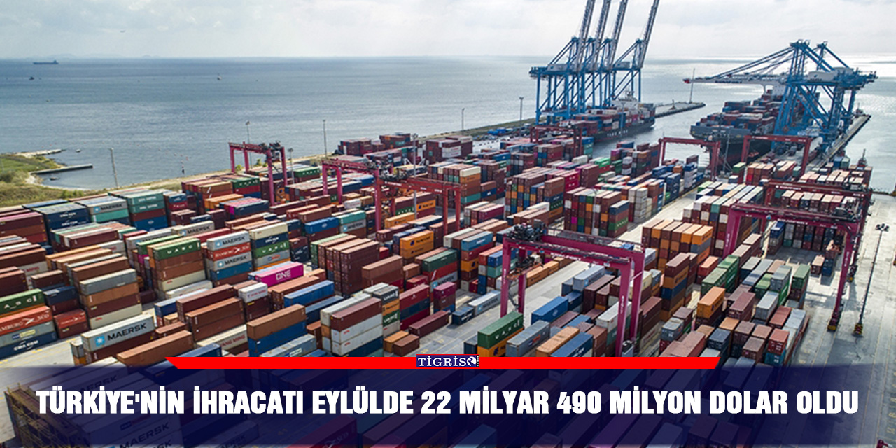 Türkiye'nin ihracatı Eylülde 22 milyar 490 milyon dolar oldu