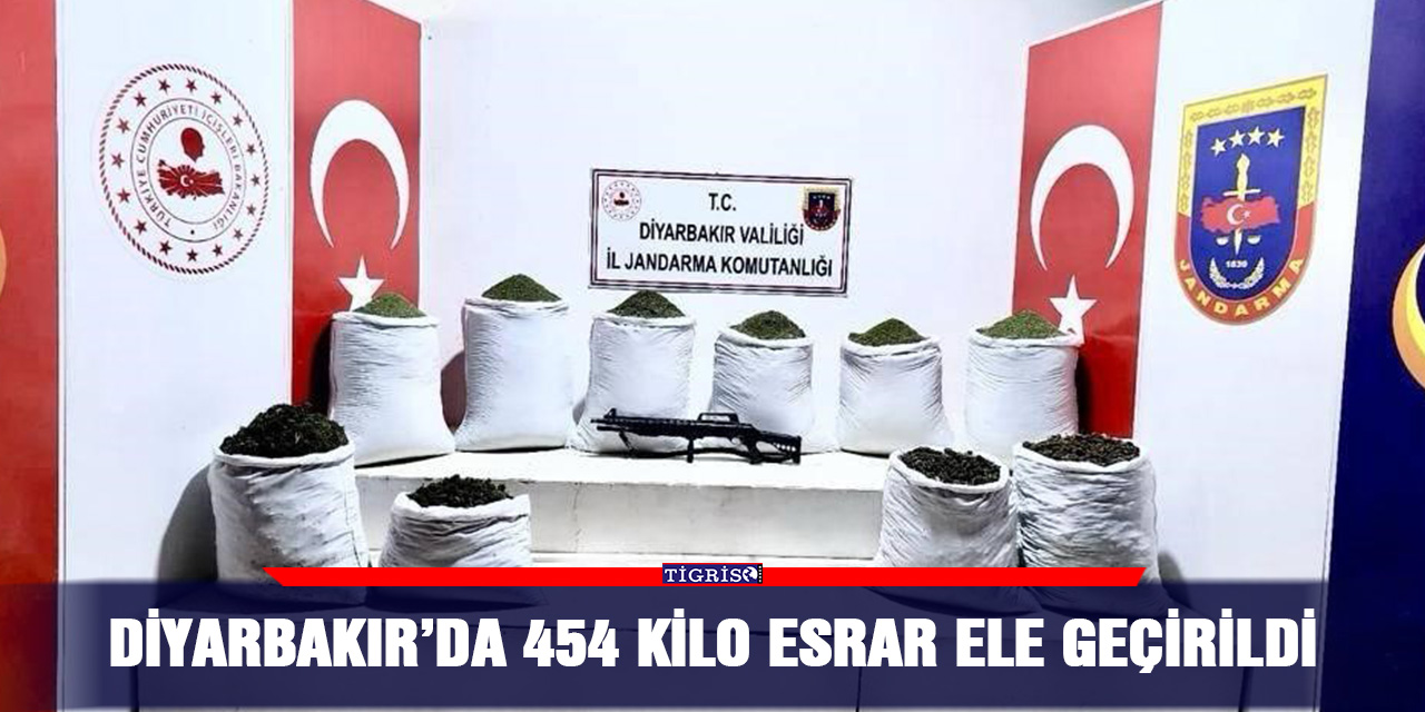 Diyarbakır’da 454 kilo esrar ele geçirildi