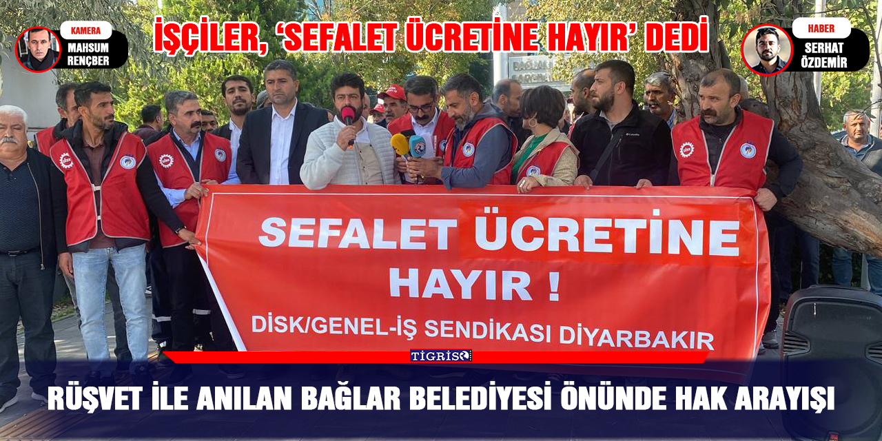 VİDEO - Rüşvet ile anılan Bağlar Belediyesi önünde hak arayışı