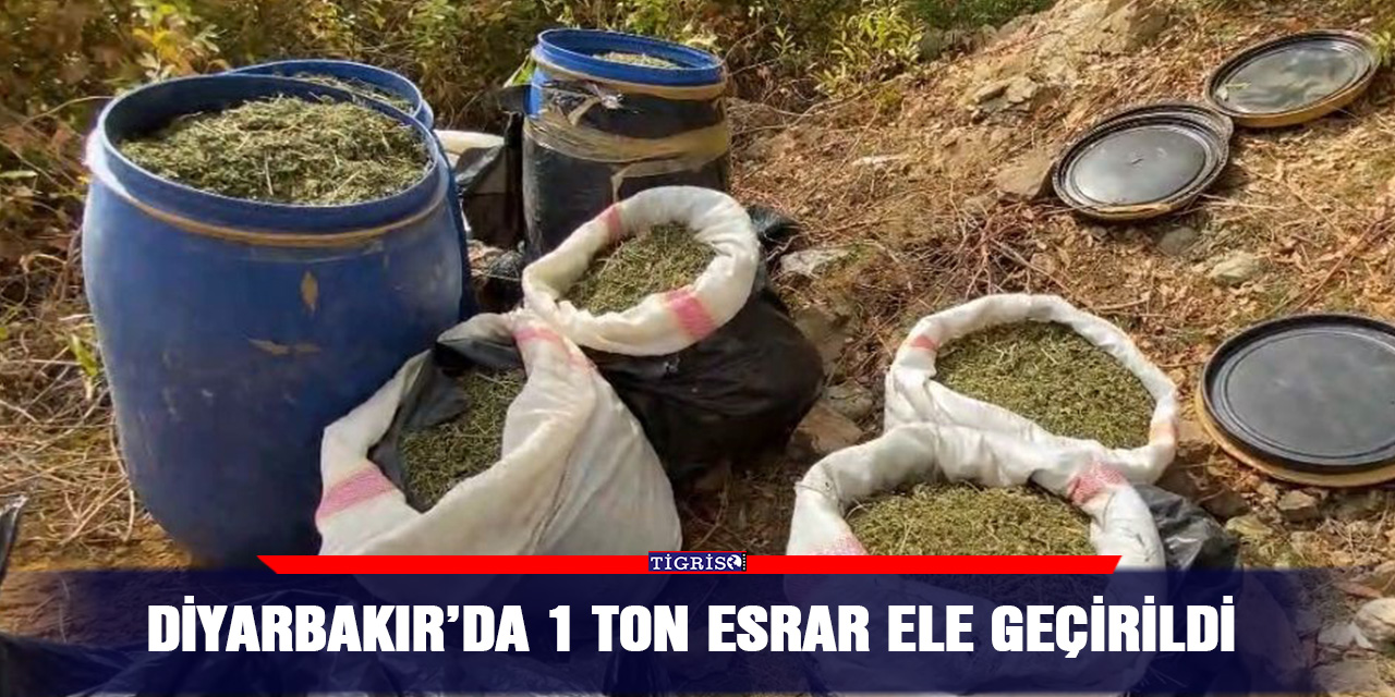 Diyarbakır’da 1 ton esrar ele geçirildi