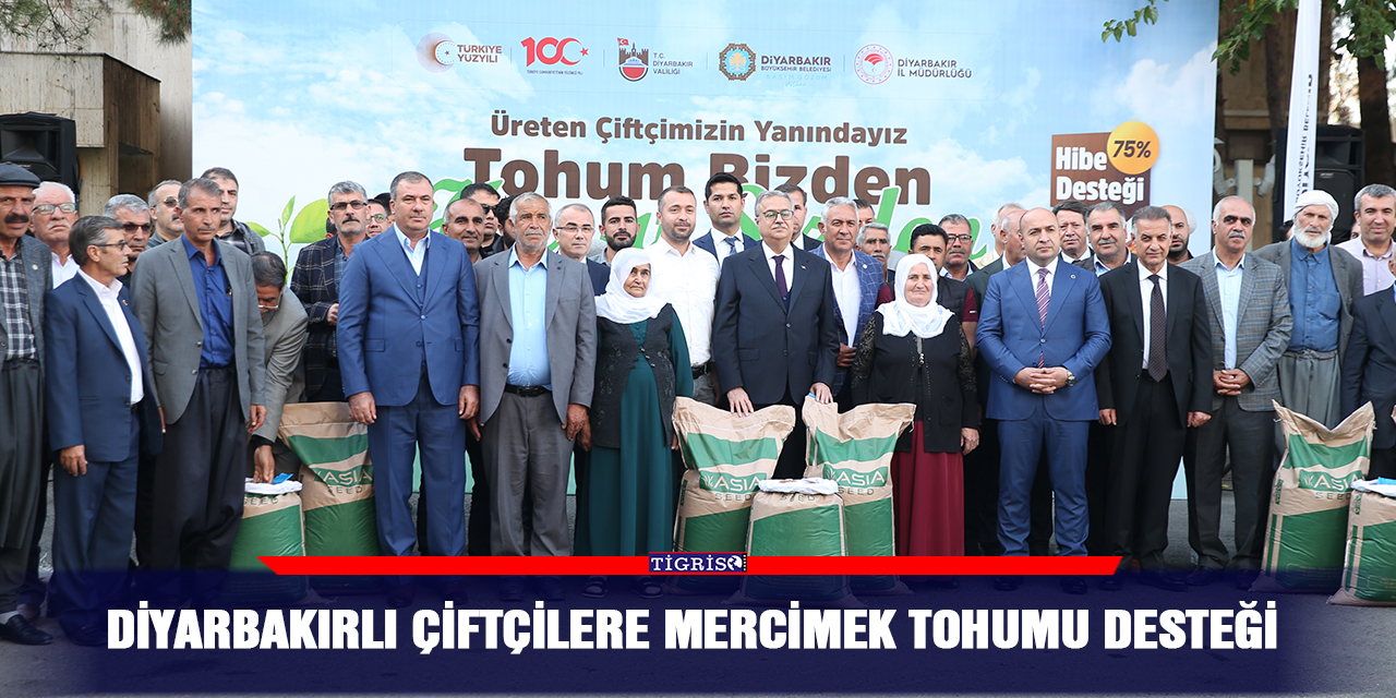Diyarbakırlı çiftçilere mercimek tohumu desteği