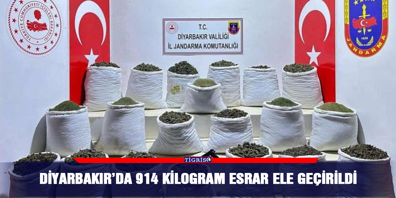 Diyarbakır’da 914 kilogram esrar ele geçirildi