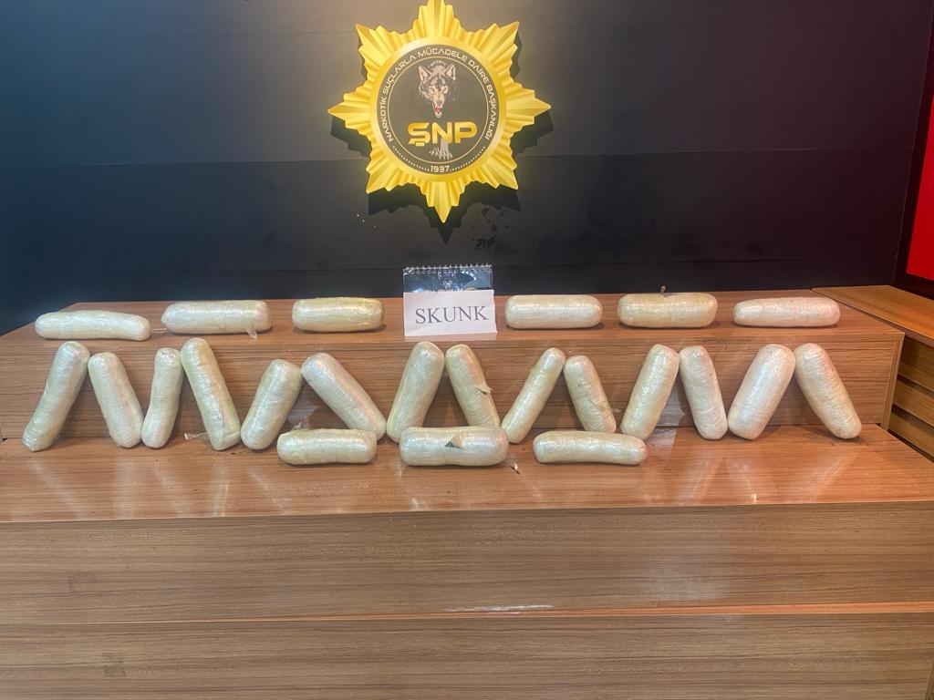 Şanlıurfa'da 10 kilo skunk ele geçirildi