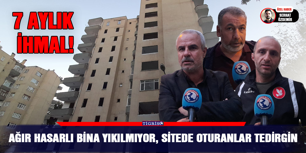 VİDEO - Ağır hasarlı bina yıkılmıyor, sitede oturanlar tedirgin