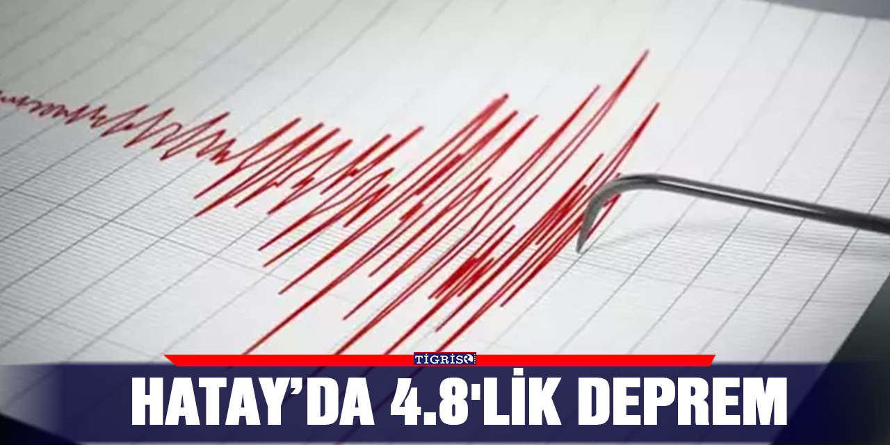 Hatay’da 4.8'lik Deprem