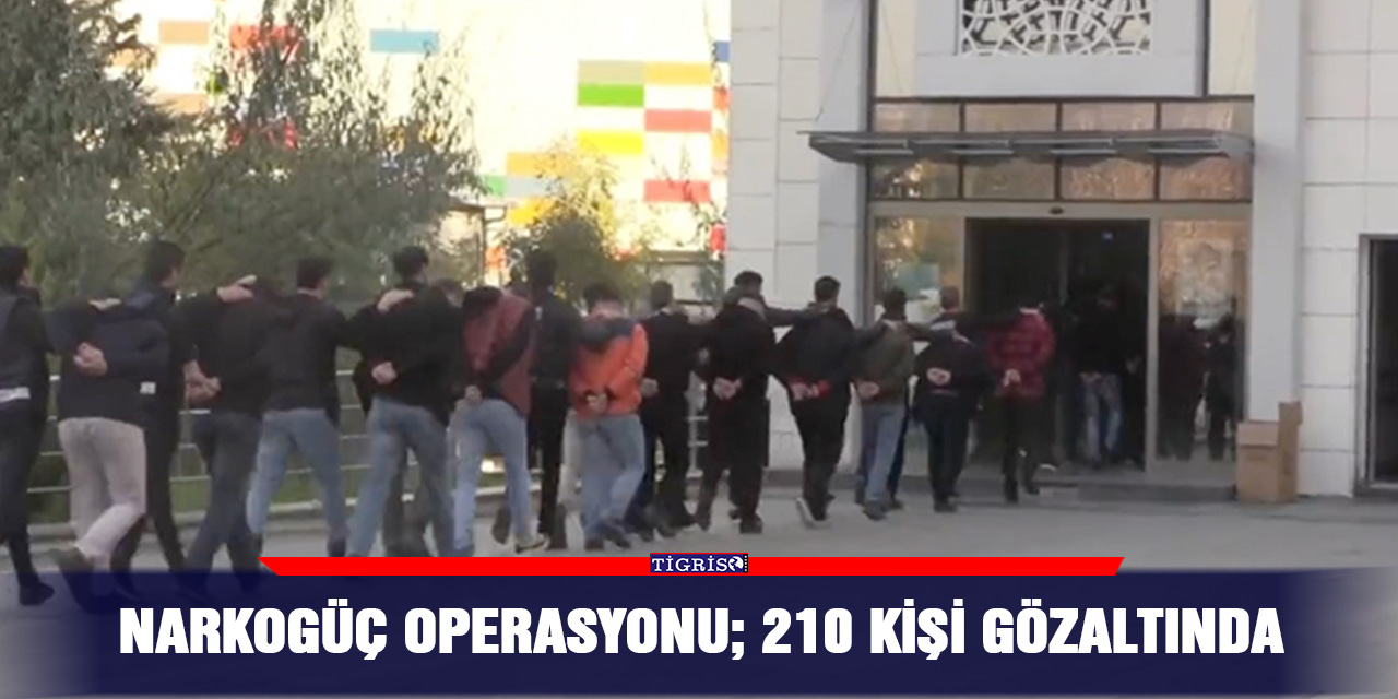 Narkogüç operasyonu; 210 kişi gözaltında