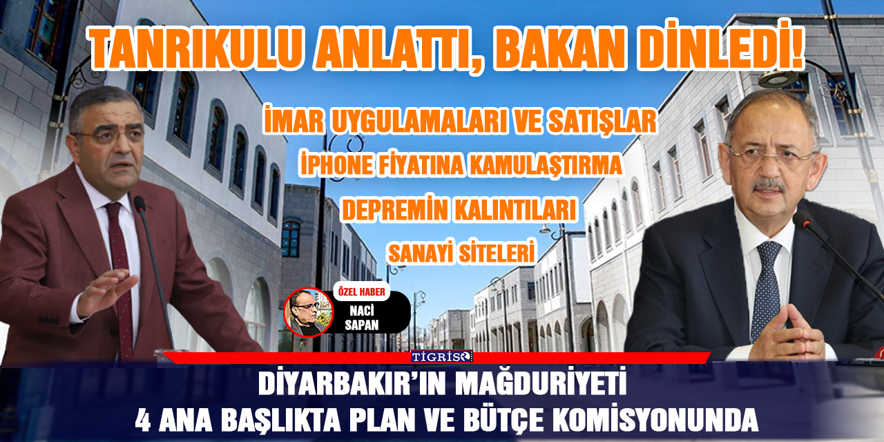 VİDEO - Diyarbakır’ın mağduriyeti 4 ana başlıkta plan ve bütçe komisyonunda