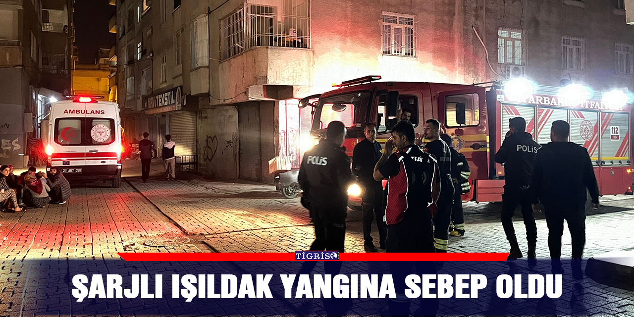 Şarjlı ışıldak yangına sebep oldu