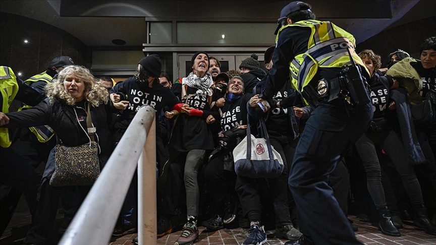 Gazze'ye destek gösterisine hangi ülke müdahale etti?