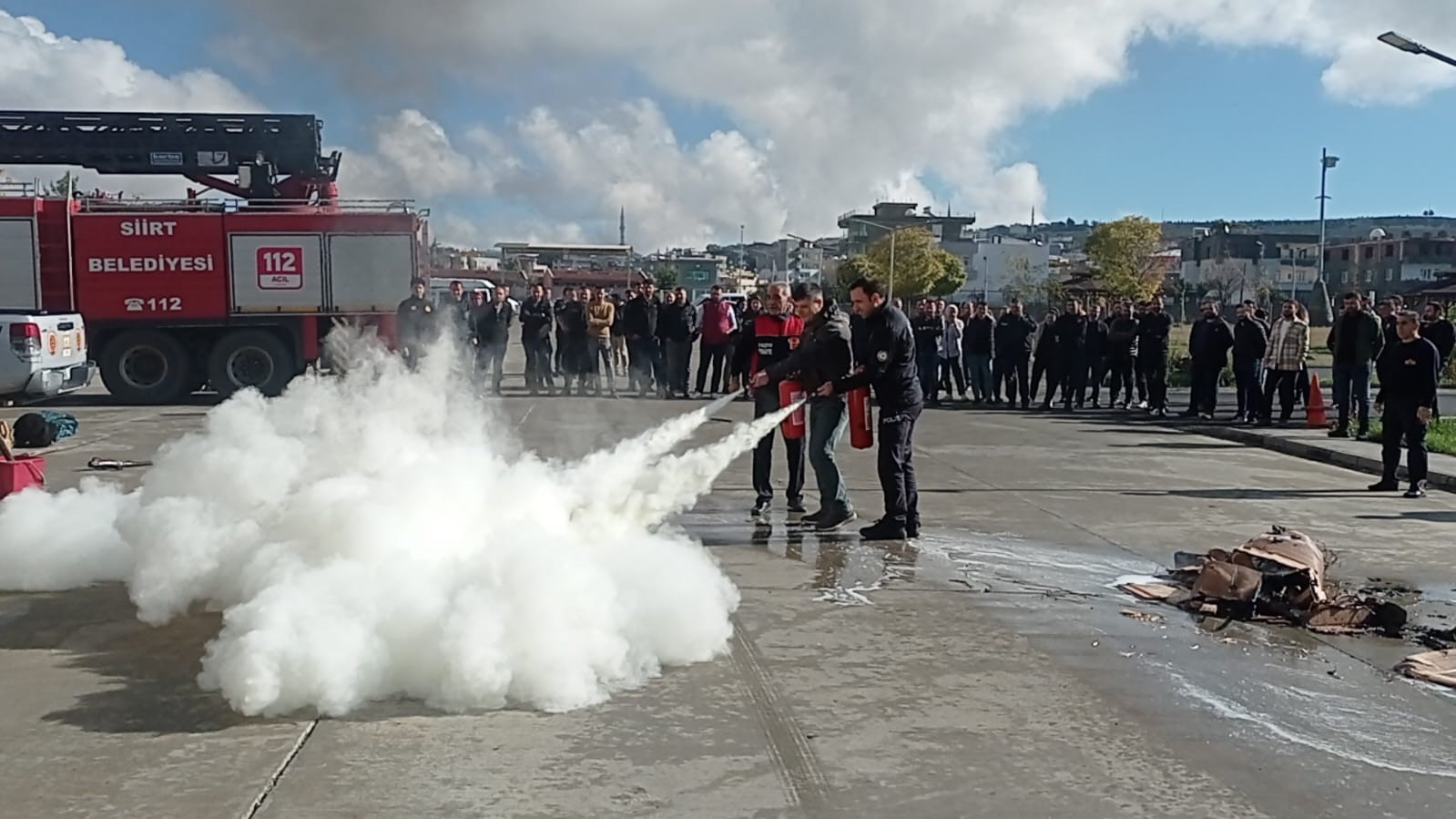 Siirt'te yangın tatbikatı