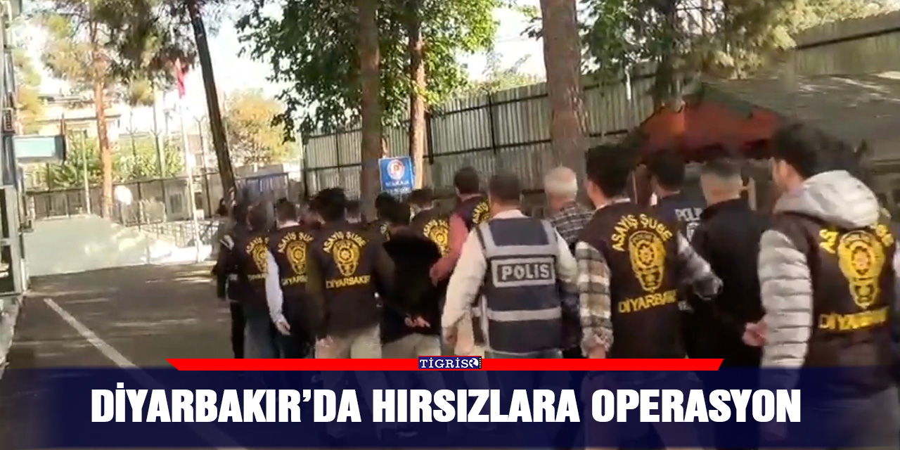 VİDEO - Diyarbakır’da hırsızlara operasyon