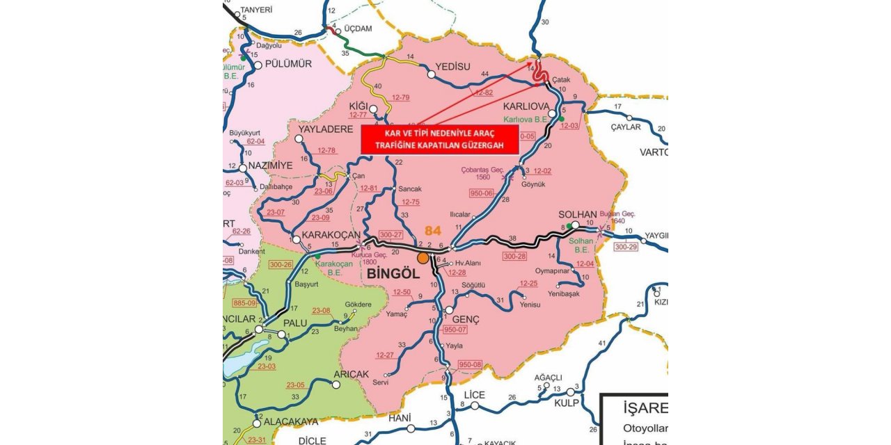 Bingöl-Erzurum karayolu trafiğe açıldı