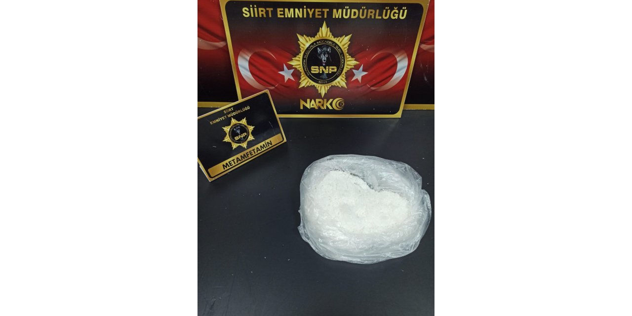 Siirt’te şüpheli şahsın üstünde metamfetamin çıktı