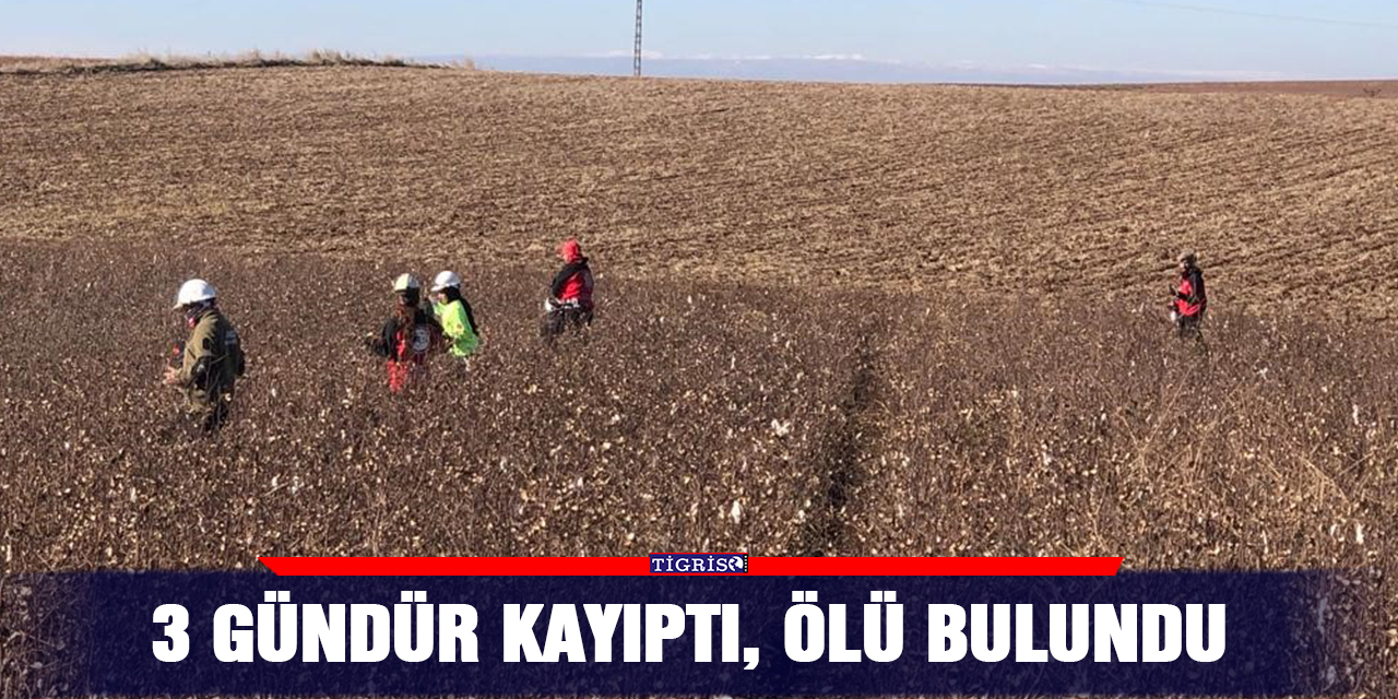 3 gündür kayıptı, ölü bulundu