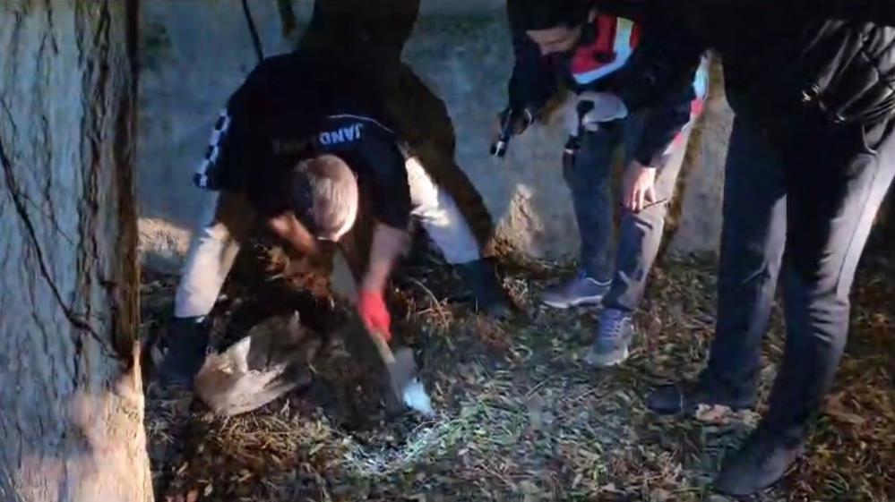 Ahırda çok sayıda silah ve mühimmat buldu