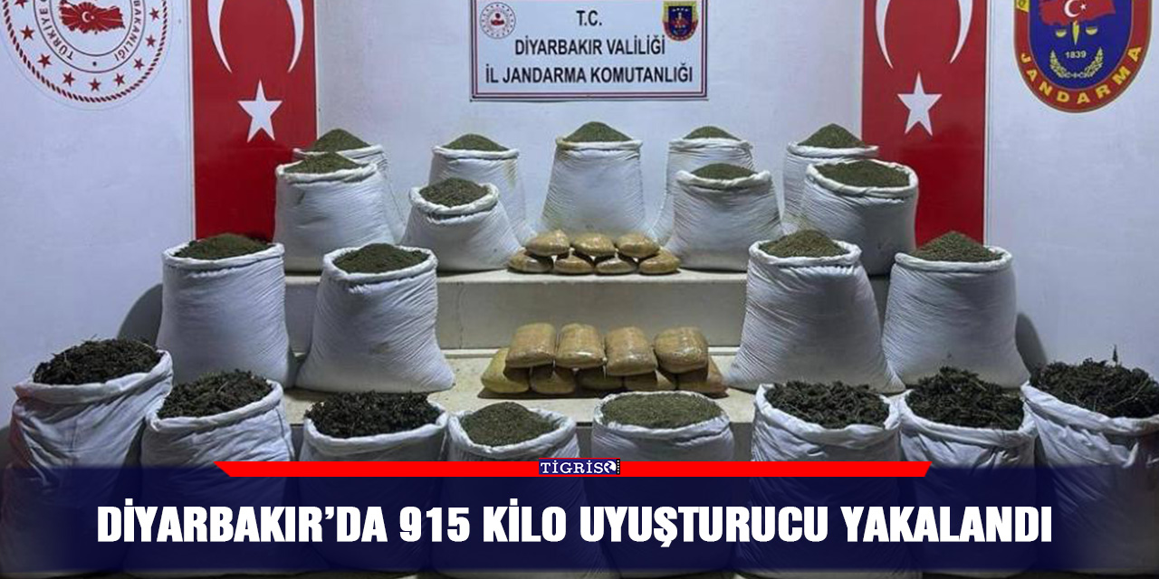 Diyarbakır’da 915 kilo uyuşturucu yakalandı