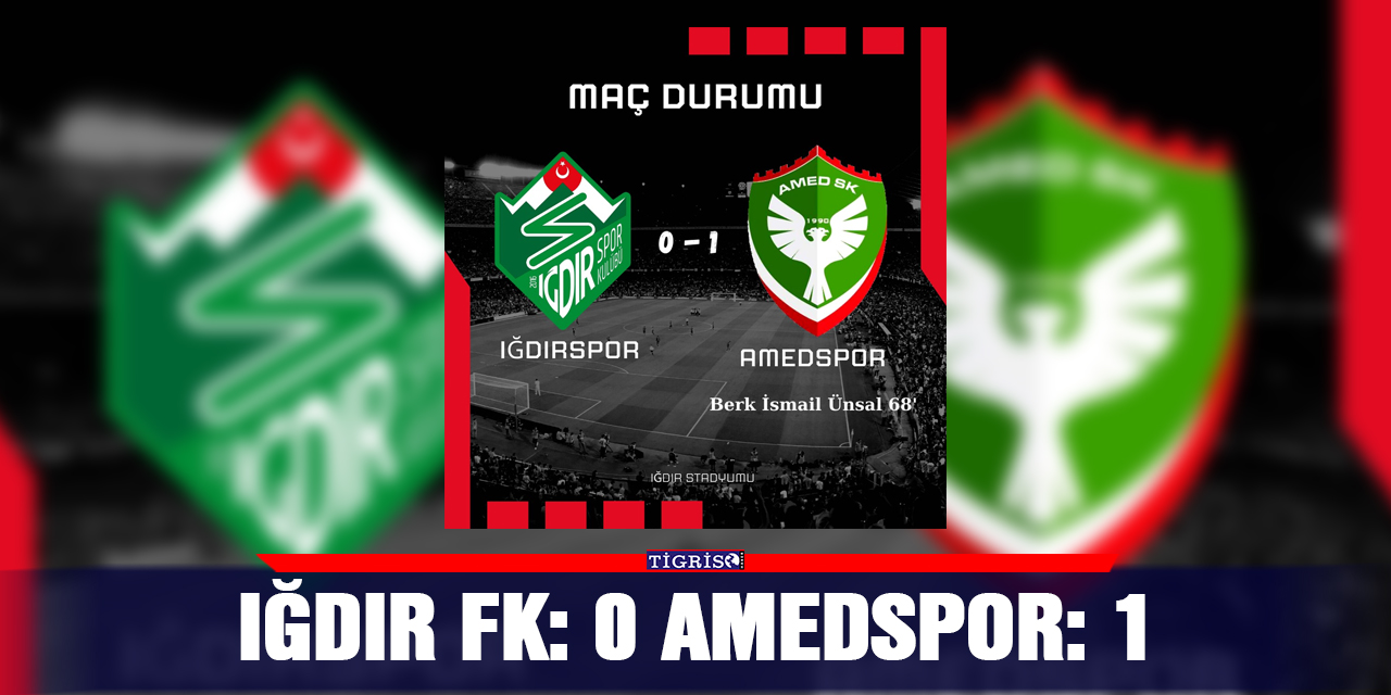 Iğdır FK: 0 Amedspor: 1