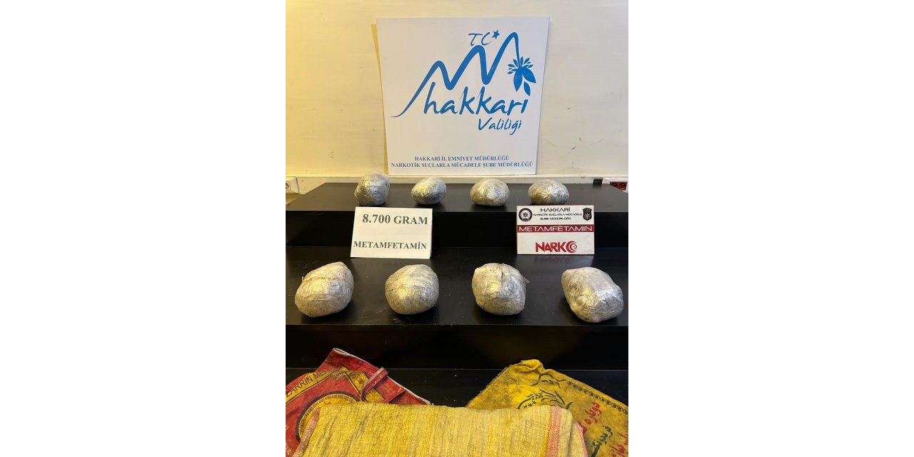 Yüksekova'da metamfetamin ele geçirildi