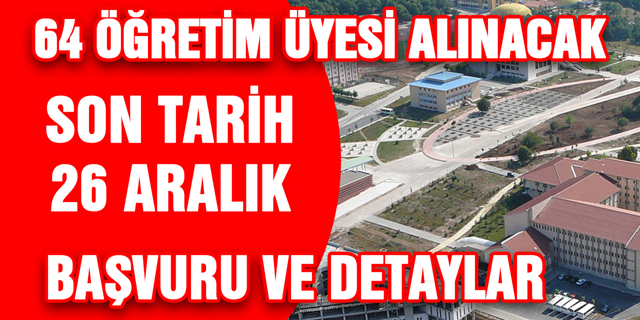 Öğretim üyesi alınacak...Detaylar için tıklayın!