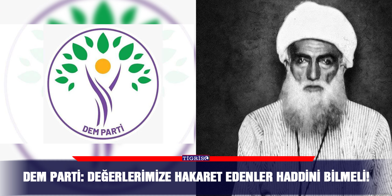 DEM Parti:  Değerlerimize hakaret edenler haddini bilmeli!