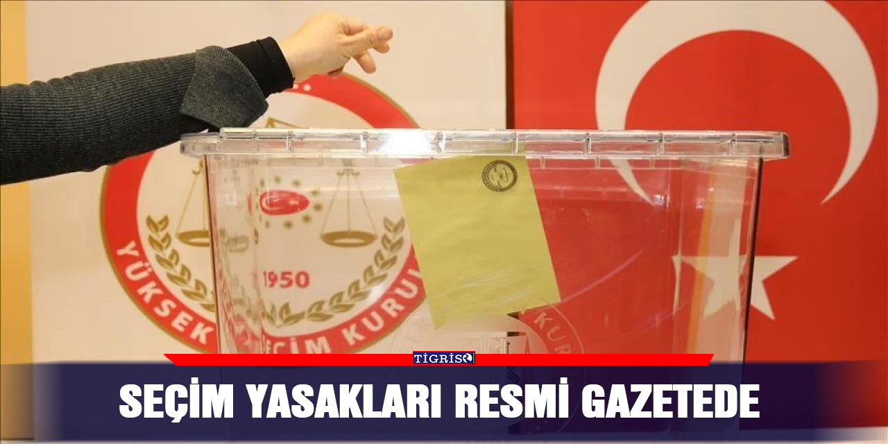 Seçim yasakları resmi gazetede
