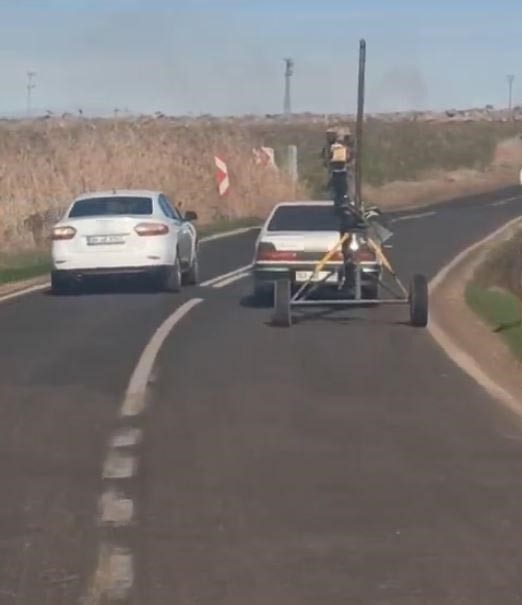 Şehirlerarası yolda ilginç görüntüler