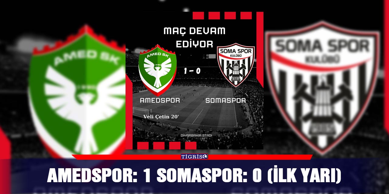 Amedspor: 1 Somaspor: 0 (İlk yarı)