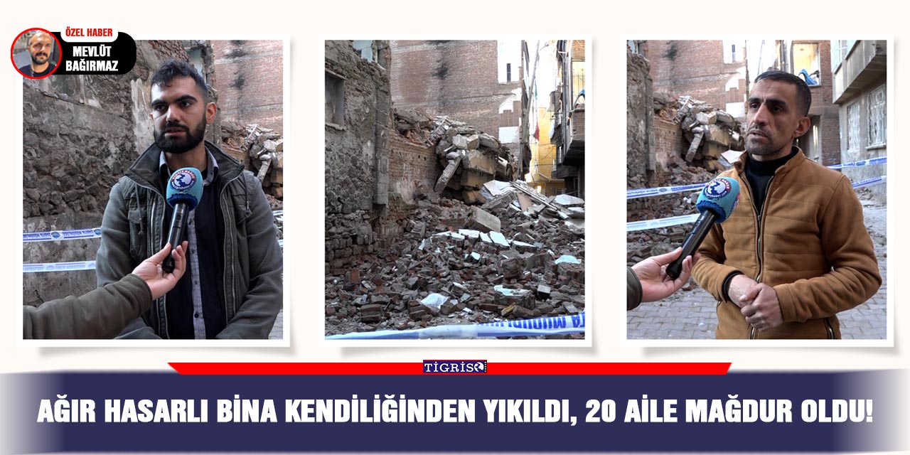 VİDEO - Ağır hasarlı bina kendiliğinden yıkıldı, 20 aile mağdur oldu!