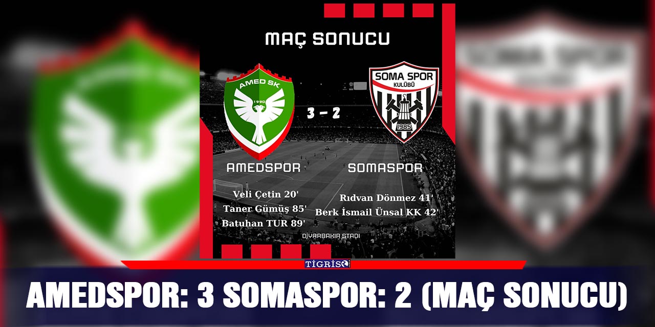 Amedspor: 3 Somaspor: 2 (Maç sonucu)