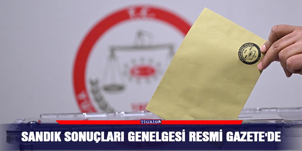 Sandık Sonuçları genelgesi Resmi Gazete'de