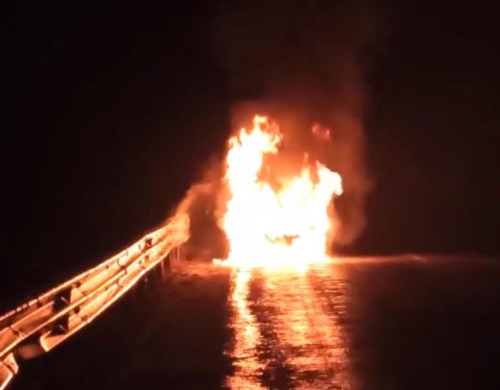 LPG’li araç alev aldı