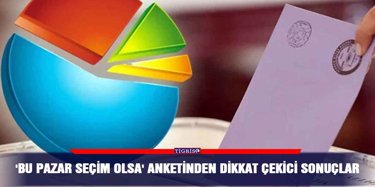 'Bu pazar seçim olsa' anketinden dikkat çekici sonuçlar