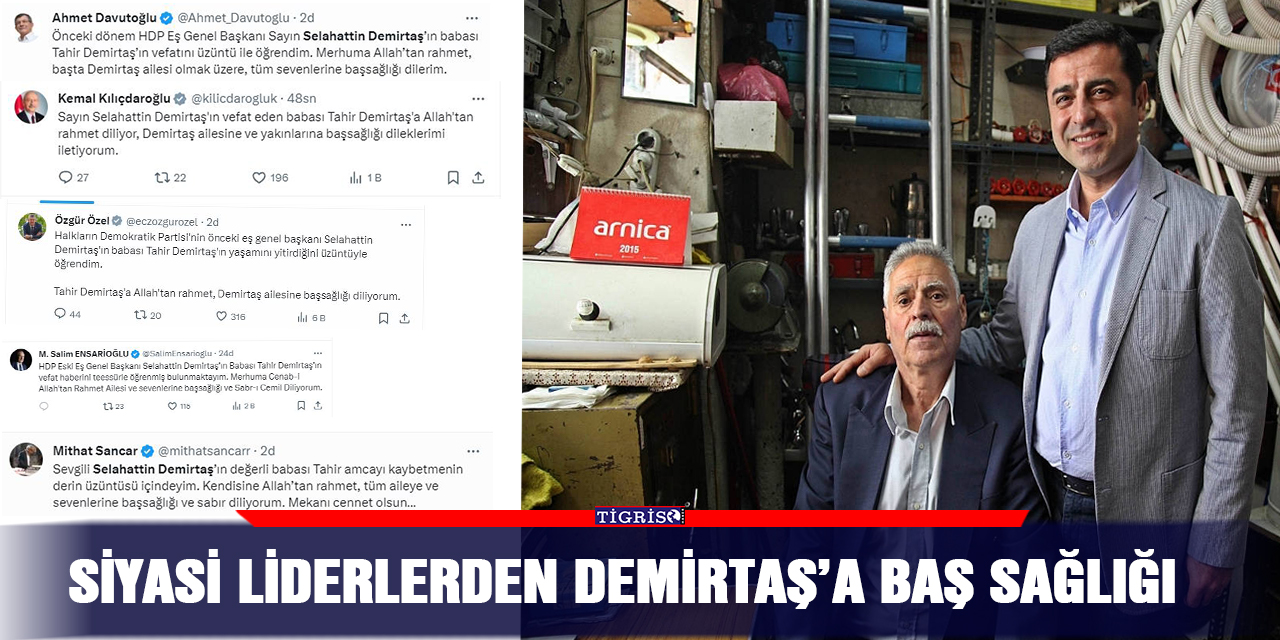 Siyasi liderlerden Demirtaş’a Baş Sağlığı