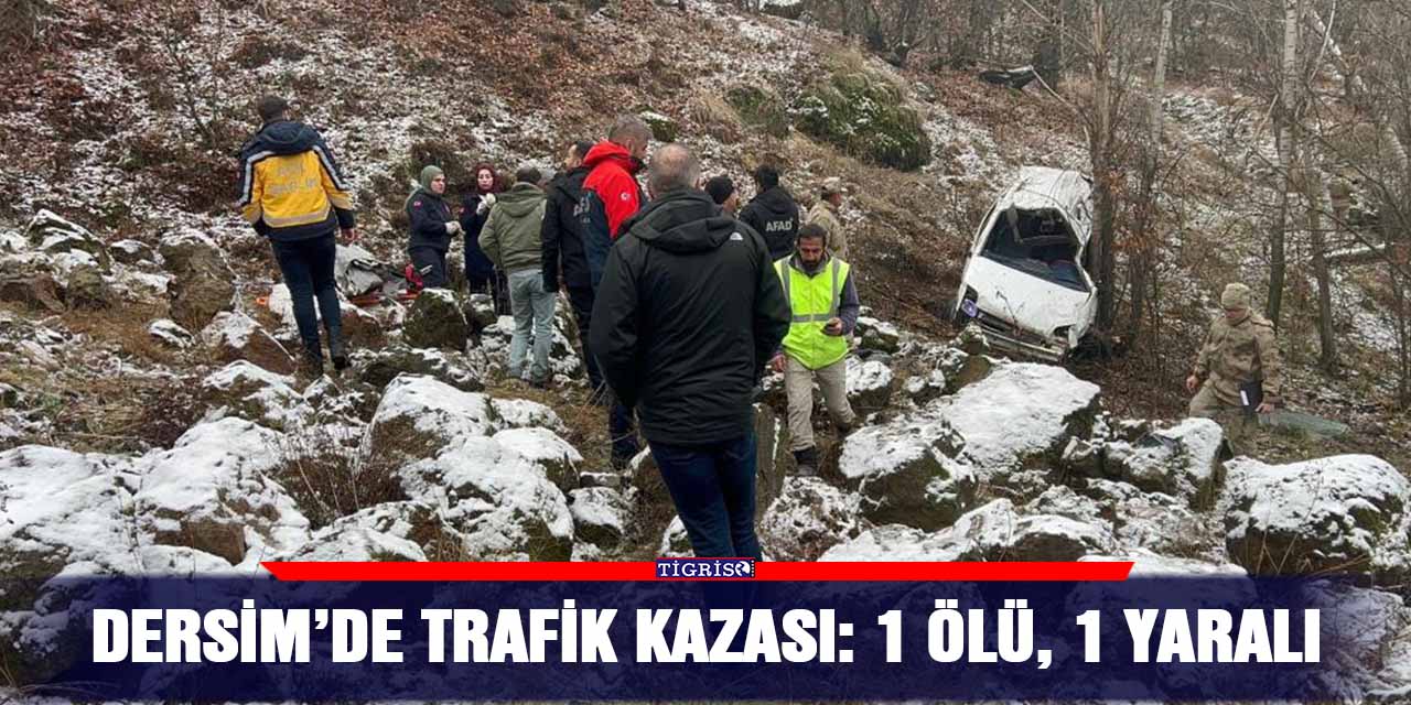 Dersim’de trafik kazası: 1 ölü, 1 yaralı